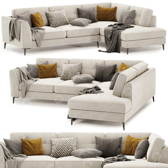 Sofa London Large Standard Back 3D-Modell