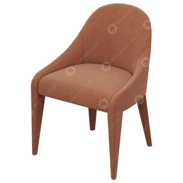 Silla Restoration Hardware Alessia Fabric Dining Side Chair Modelo 3D