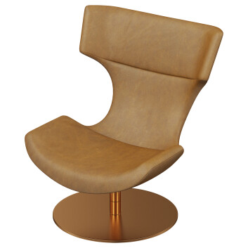 Крісло Restoration Hardware Boson Leather Swivel Chair