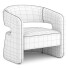 Sillón Restoration Hardware Gia Open-Back Leather Chair - zifir3d