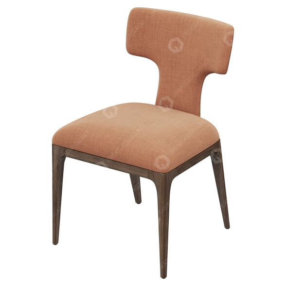 Stuhl Restoration Hardware Lign Upholstered Fabric Dining Side 3D-Modell
