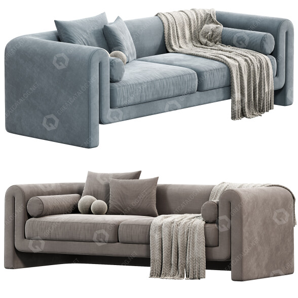 Sofa Black Rooster Decor Judo 3D-Modell