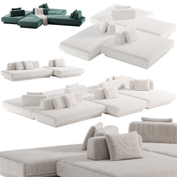 Дивани  Gallotti&Radice Lilas Mosaieque 3D модель