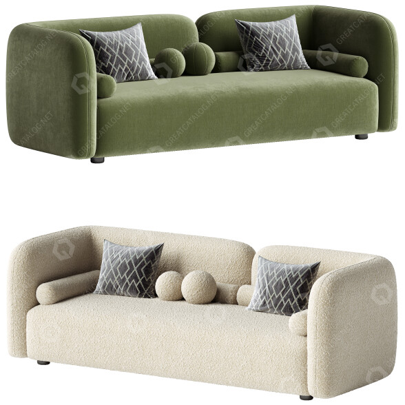 Sofá Atelier Del Sofa Victoria Boucle 3-Seater Modelo 3D