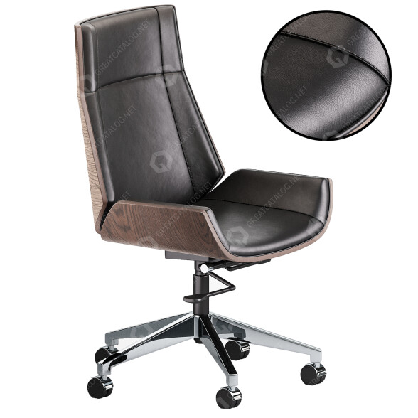 Офісний стілець Homary Leather 3D модель