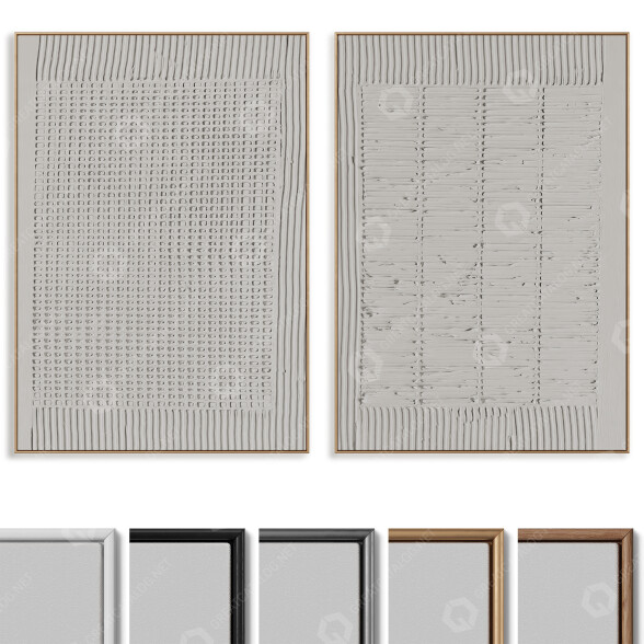 Pictures Plaster Photo Frame Set 015 3D model