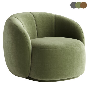 Sessel Six The Residence Curved Lounge - Merlot