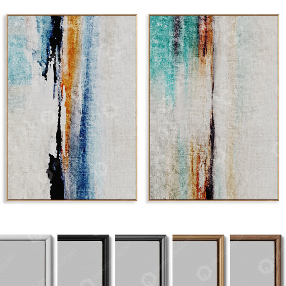 Bilder Abstract Painting Frame Set 04 3D-Modell