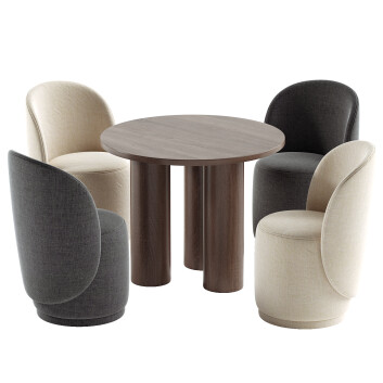 Table and Chairs Westwing Colette and Zeyno