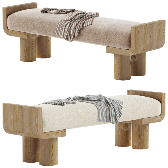 Banquette Black Rooster Decor Bionda modèle 3D