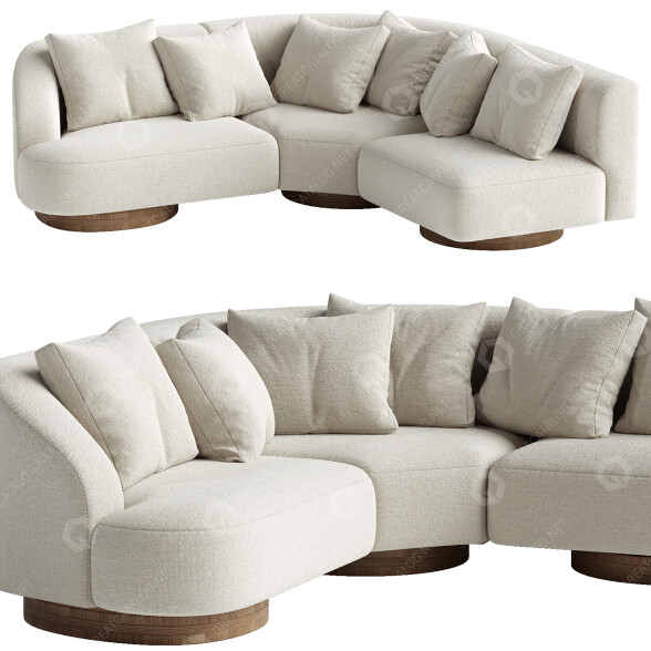 Sofa Dara Maison Athena 4 Seater Corner 3D-Modell