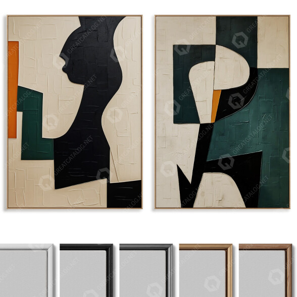 Bilder Abstract Painting Frame Set 01 3D-Modell