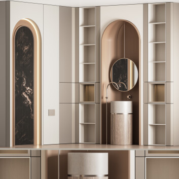 Bathroom Furniture Set 09 3D model