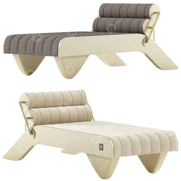 Cama de día Hommes Studio Tropez Sunset Stripes Modelo 3D