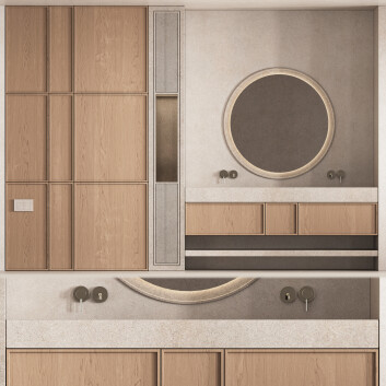 Bathroom Furniture Set 13 3D model