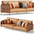 Sofa Litfad Glamorous Brown Leather 280 cm - Chamfer