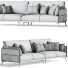Sofa Litfad Glamorous Brown Leather 280 cm - Chamfer