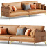Sofa Litfad Glamorous Brown Leather 280 cm - Chamfer