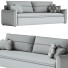 Canapé Litfad Upholstered Beige Modern Headboard - Chamfer