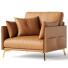 Fauteuil Litfad Glamorous Brown Leather - Chamfer