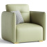 Fauteuil Litfad Modern Green Tech Cloth Upholstered Sraight-Back - Chamfer