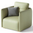 Fauteuil Litfad Modern Green Tech Cloth Upholstered Sraight-Back - Chamfer