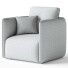 Fauteuil Litfad Modern Green Tech Cloth Upholstered Sraight-Back - Chamfer