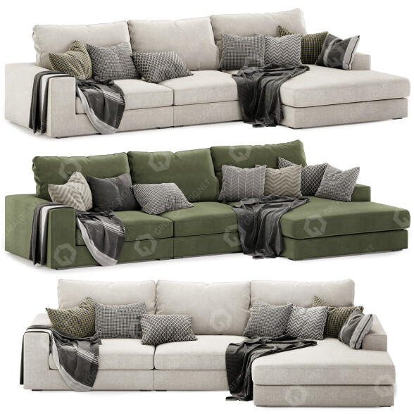 Диван Article Beta Summit Right Chaise Sectional 3D модель