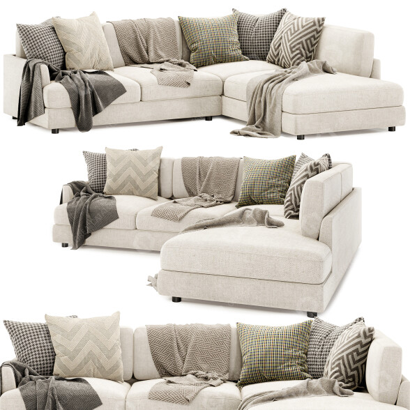 Sofa Temple Corner Chaise 3D-Modell