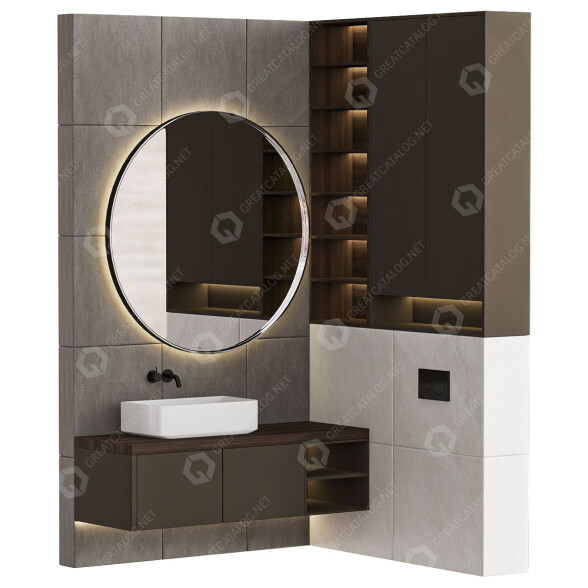 Ванная комната Furniture Set 9 3D модель