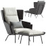 Sillón y otomana Ferri 1956 Blade Hight - Chamfer