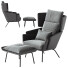Sillón y otomana Ferri 1956 Blade Hight - Chamfer