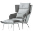 Sillón y otomana Ferri 1956 Blade Hight - Chamfer
