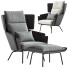 Sillón y otomana Ferri 1956 Blade Hight - Chamfer