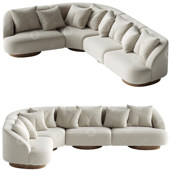 Sofa Dara Maison Athena 5 Seater 3D-Modell