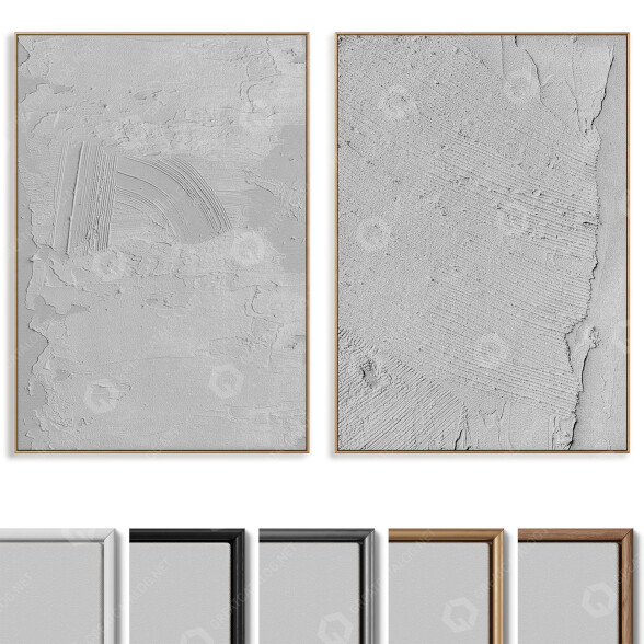 Bilder Plaster Photo Frame Set 011 3D-Modell