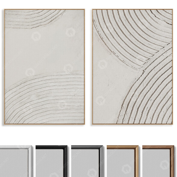 Pinturas Abstract Painting Frame Set 023 Modelo 3D