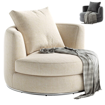 Кресло Castlery Hamilton Round Performance Fabric Swivel
