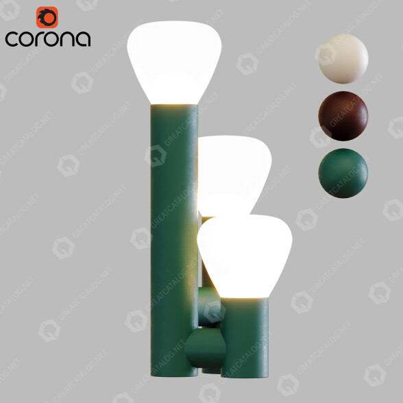 Настільнa лампа Homary Modern 3-Light 3D модель