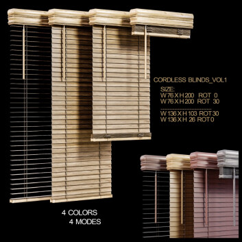 Жалюзі Cordless 02 Vol1 3D модель