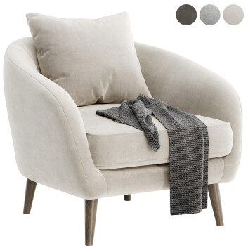 Fotel  Hanna Model 3D
