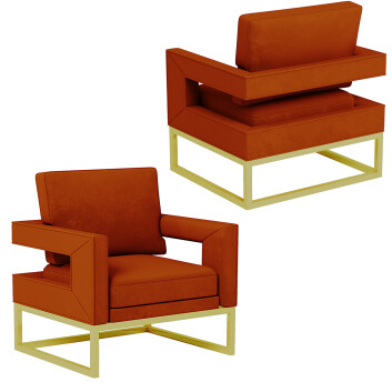 Fotel  Liponis Velvet by Mercer41 Model 3D