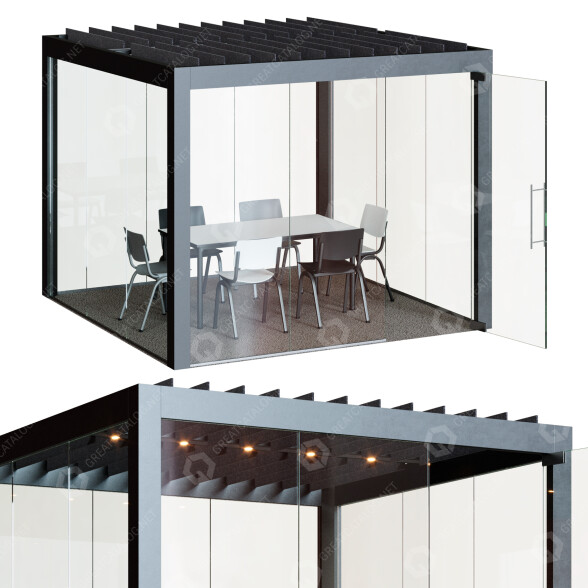 Arbeitsbereich Connection Rooms Cubicle 3D-Modell