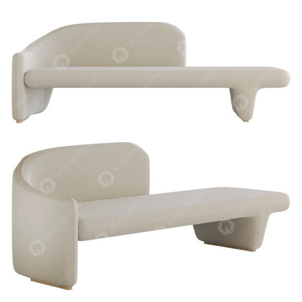 Кушетка Invisible Collection Perros Meridienne 3D модель