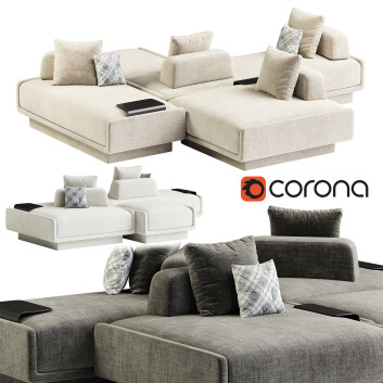 Sofa Gallotti&Radice Lilas Mosaique