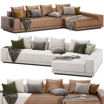 Sofa  Cortona Chaise Sectional Model 3D