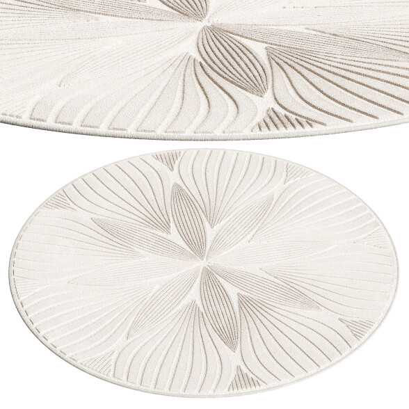 Teppichboden Benuta Round Wool Folia Ivory 3D-Modell