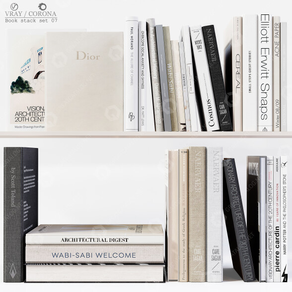 Livres Stack Set 07 modèle 3D
