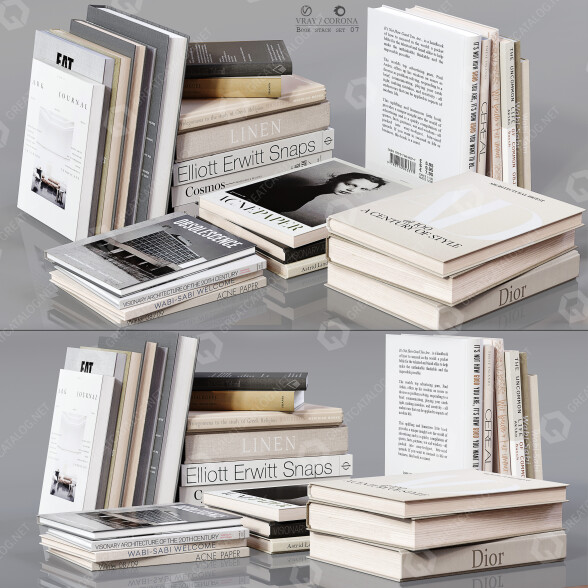 Books Stack Set 08 3D model