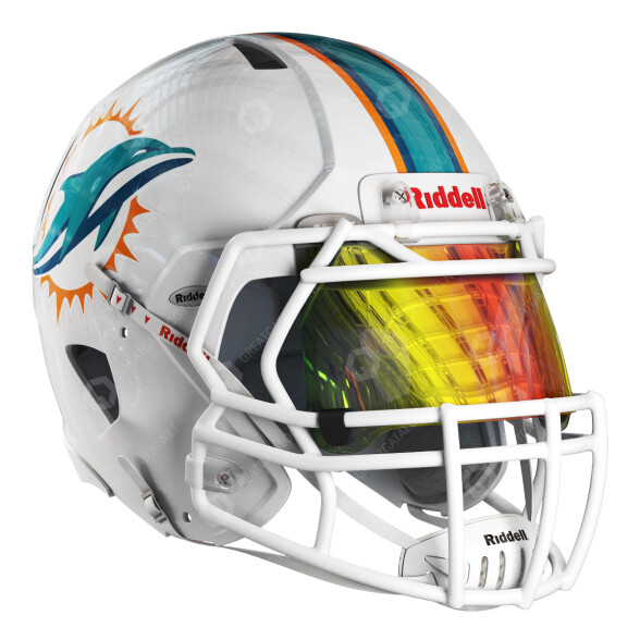 Шолом Riddell Miami Dolphins Authentic Speed Flex 3D модель